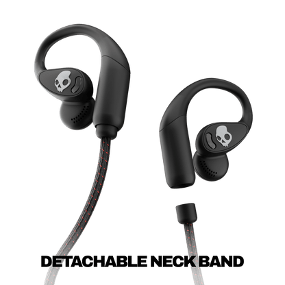Skullcandy Push 540 Open wireless open-ear headphones with magnetic detachable braided cable for secure all-day comfort | True Black